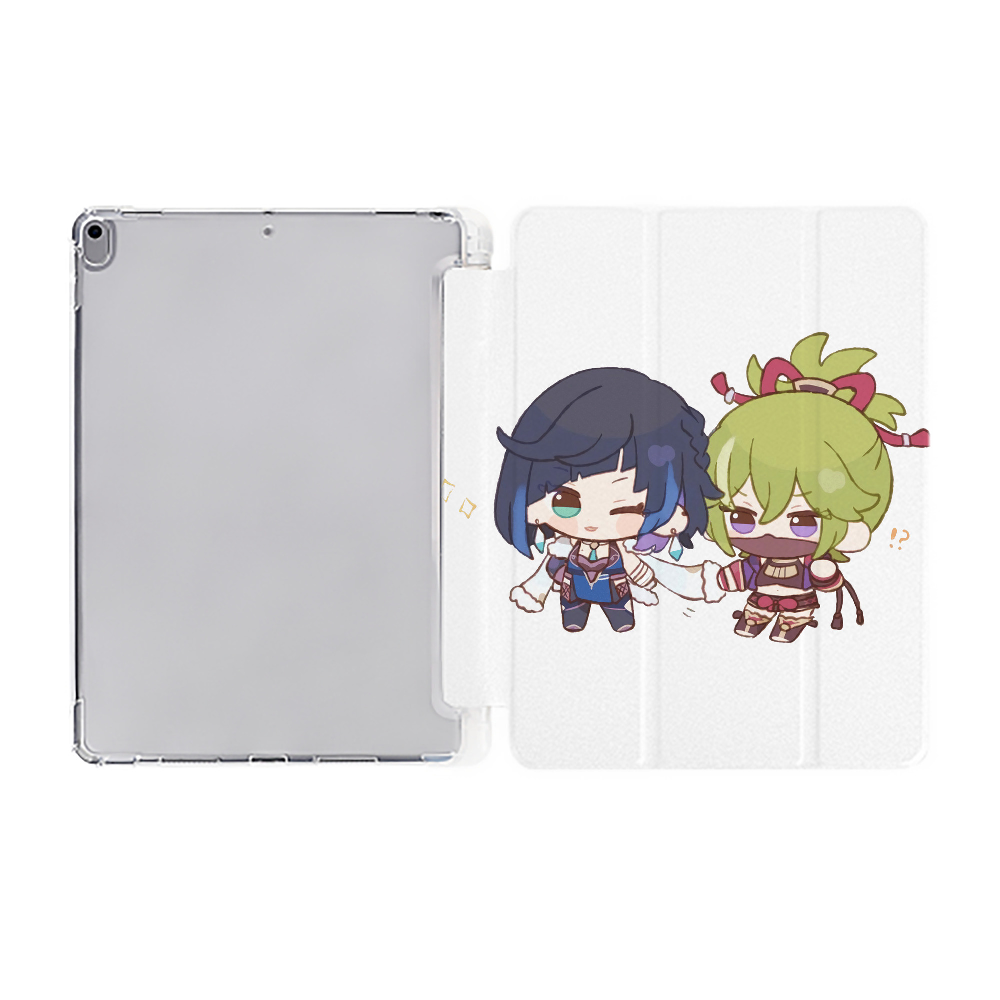 げんし神  久岐忍 くき しのぶ genshin Kuki Shinobu IPad ケース ペン収納付き 三つ折りスタンド PUレザー×シリコン 対応機種9.5/10.5/10.9インチ